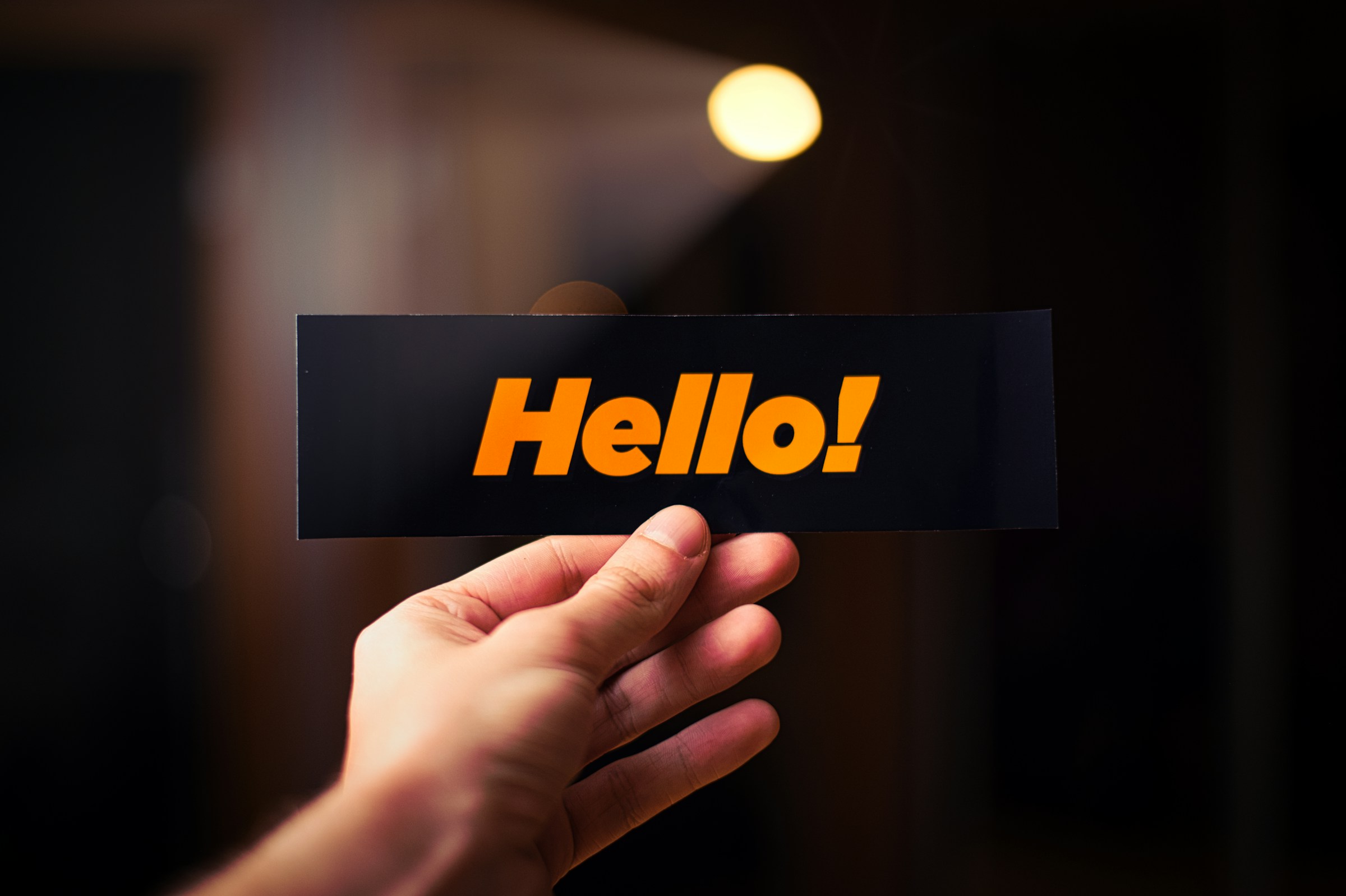 an hello sign shown by an hand